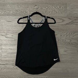 Nike Women's Black Tank Top with Bold Straps